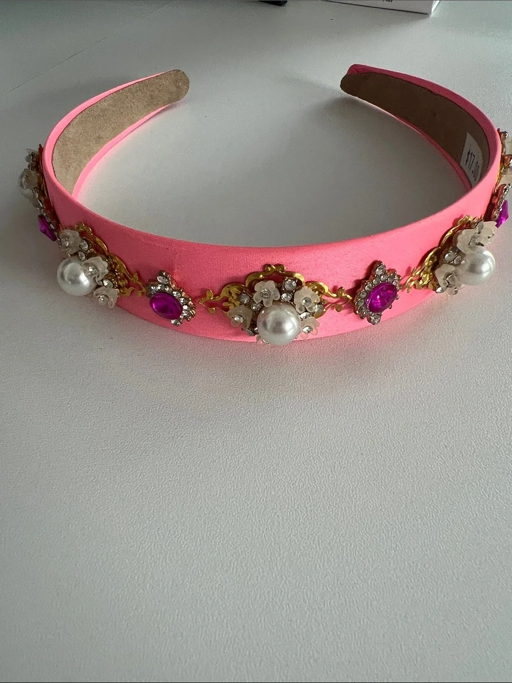NWT pink jeweled headband